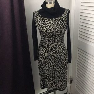 Dress black leopard sweater Material